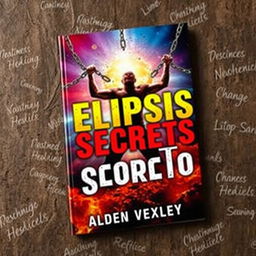 A realistic and vibrant book cover design featuring a powerful scene of a person breaking free from chains, symbolizing transformation and change