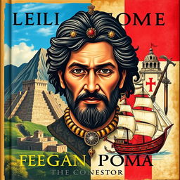 A book cover that beautifully captures the duality of a Spanish conquistador and an Incan warrior