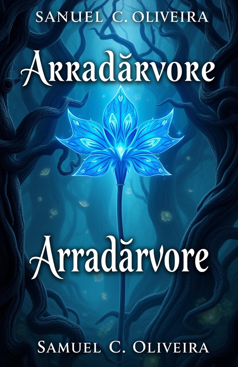 A fantasy book cover design for 'Arradárvore' by Samuel C