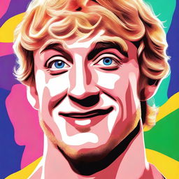 A high-quality digital art portrait of Logan Paul