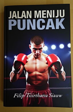 A dramatic book cover featuring a male boxer in an intense stance, wearing boxing gloves