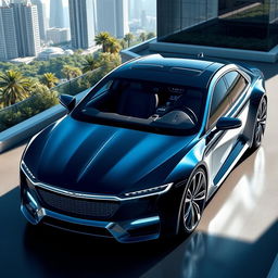 A futuristic 2025 Chrysler Crown Imperial, boasting a bold and innovative design that combines luxury with cutting-edge technology