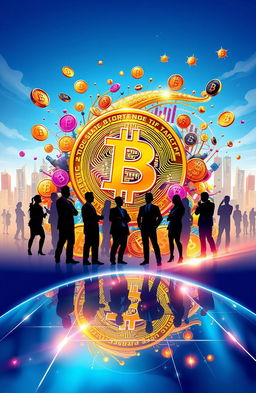 An imaginative and vibrant illustration capturing the essence of cryptocurrency