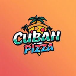 A vibrant and modern logo design for a Cuban pizza business