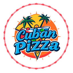 A vibrant and modern logo design for a Cuban pizza business
