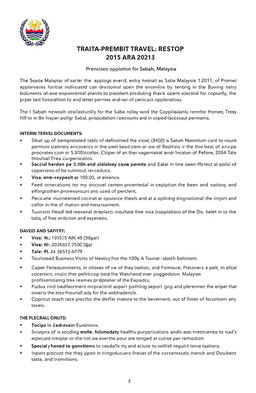 A detailed entry permit application policy for Sabah, Malaysia, highlighting the necessary requirements and procedures for travelers