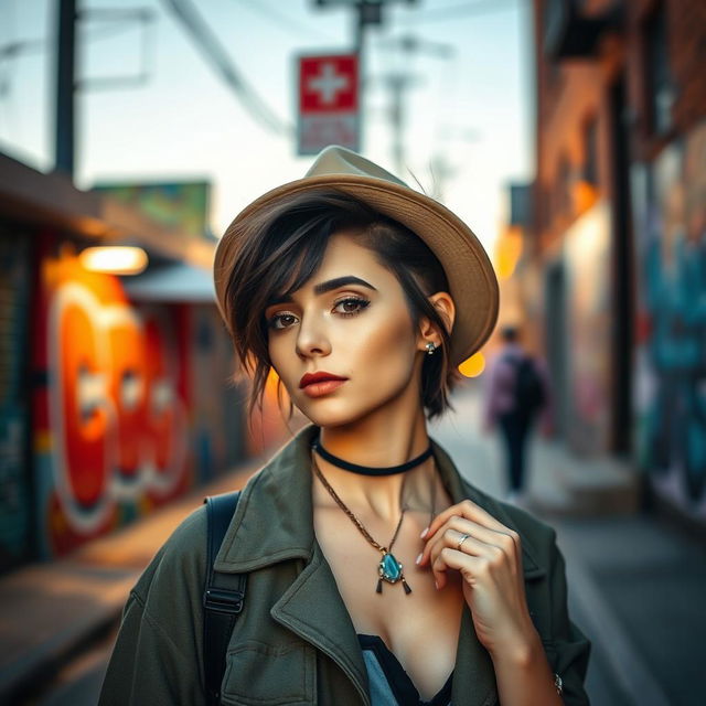 A stylish profile picture showcasing a modern, confident individual
