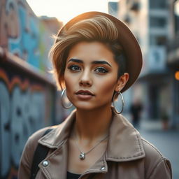 A stylish profile picture showcasing a modern, confident individual