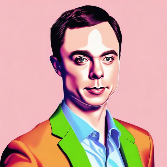 A high-quality digital art portrait of Jim Parsons