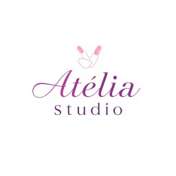 A logo design for a manicure studio named 'Atélia Studio'