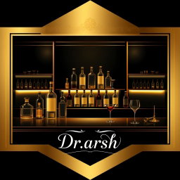 A luxurious Father's Day greeting card design featuring a stylish bartending scene