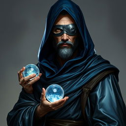 A full body image of a human figure that embodies a stoic and knowledgeable presence