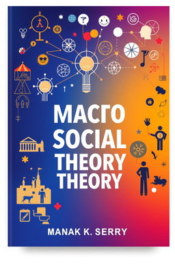A visually striking book cover design representing the theme of macro social theory