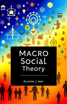 A visually striking book cover design representing the theme of macro social theory