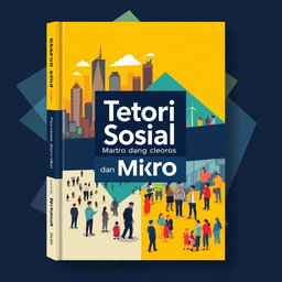 A visually striking book cover design featuring the themes of macro and micro social theories