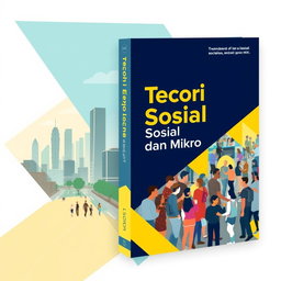 A visually striking book cover design featuring the themes of macro and micro social theories