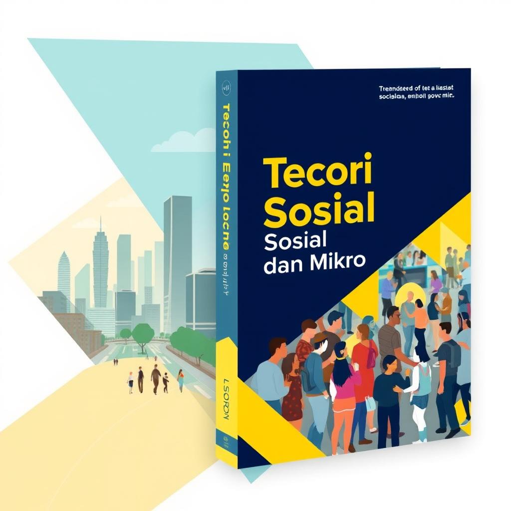 A visually striking book cover design featuring the themes of macro and micro social theories
