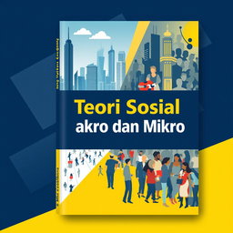 A visually striking book cover design featuring the themes of macro and micro social theories