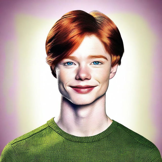 A high-quality digital art portrait of Calum Worthy