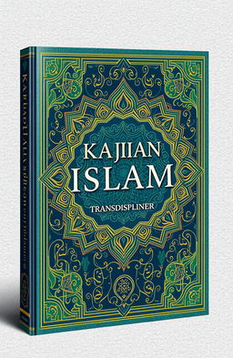 A beautifully designed book cover for a book titled 'Kajian Islam Transdisipliner', featuring a harmonious blend of traditional Islamic art and modern design elements