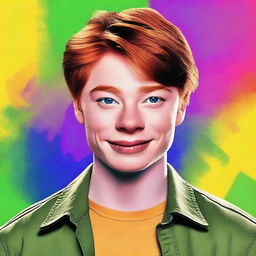 A high-quality digital art portrait of Calum Worthy