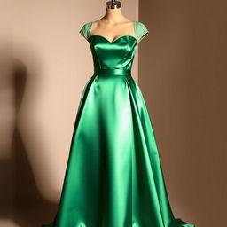 A beautiful, elegant dress featuring a tapered skirt that gracefully flares out at the hem