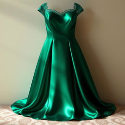 A beautiful, elegant dress featuring a tapered skirt that gracefully flares out at the hem