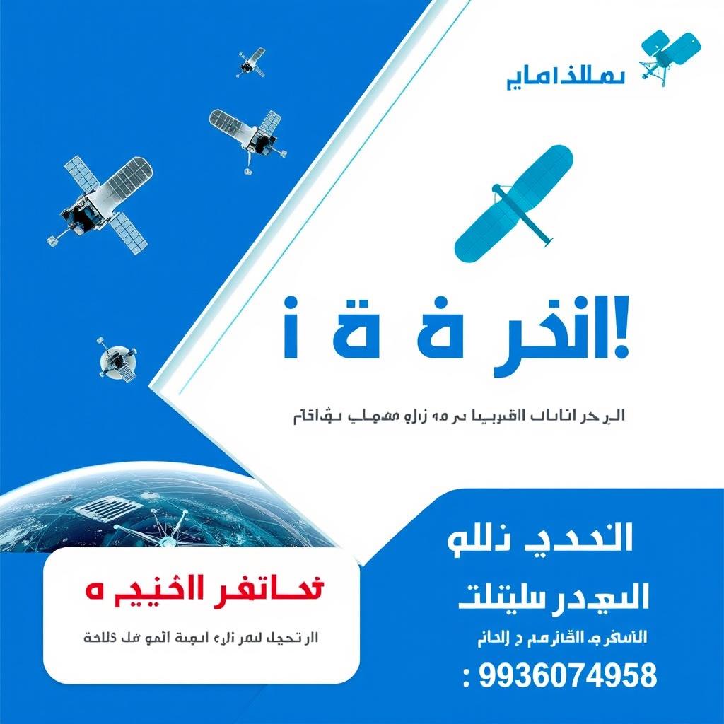 A captivating advertisement for satellite internet services emphasizing faster and more economical connectivity