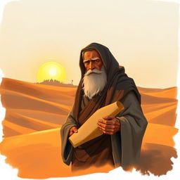 A poignant and respectful illustration depicting the tribulations faced by the Prophet Muhammad, showcasing his unwavering strength and resilience