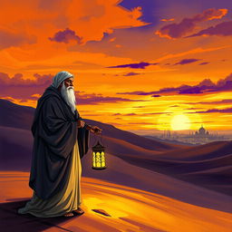 A respectful and evocative illustration representing the trials endured by the Prophet Muhammad, highlighting his strength and perseverance