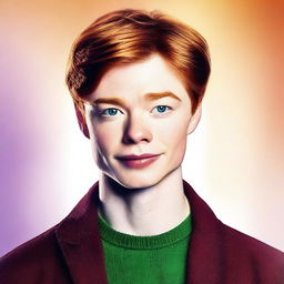 A high-quality digital art portrait of Calum Worthy