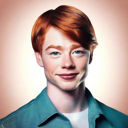 A high-quality digital art portrait of Calum Worthy