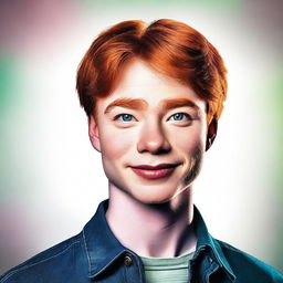 A high-quality digital art portrait of Calum Worthy