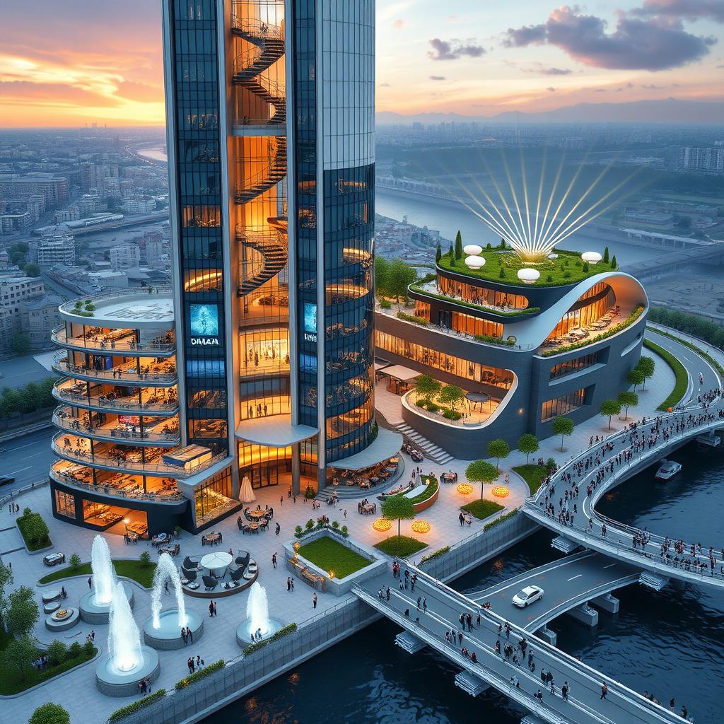 Sleek Modern Marvel: 20-Story Steel and Glass Tower