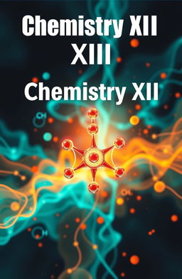 A captivating cover design for a chemistry textbook, titled 'Chemistry XIII'
