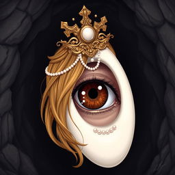 A captivating digital illustration featuring a close-up view of a human eye, which serves as the focal point of the composition