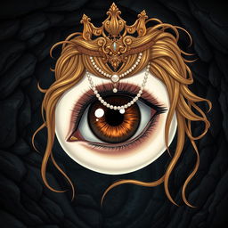 A captivating digital illustration featuring a close-up view of a human eye, which serves as the focal point of the composition