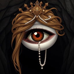 A captivating digital illustration featuring a close-up view of a human eye, which serves as the focal point of the composition