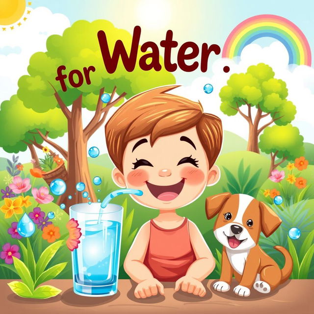 A vibrant and engaging illustration showcasing the importance of water for children