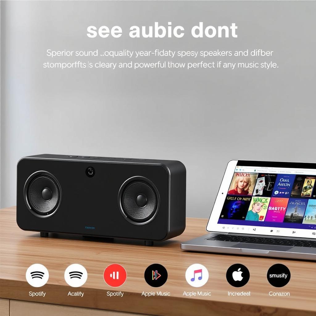 Product featuring superior sound quality with high-fidelity speakers delivering clear and powerful audio, perfect for any music style