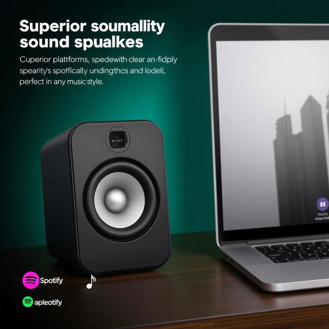 Product featuring superior sound quality with high-fidelity speakers delivering clear and powerful audio, perfect for any music style