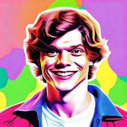 A high-quality digital art image featuring a man named Evan Peters