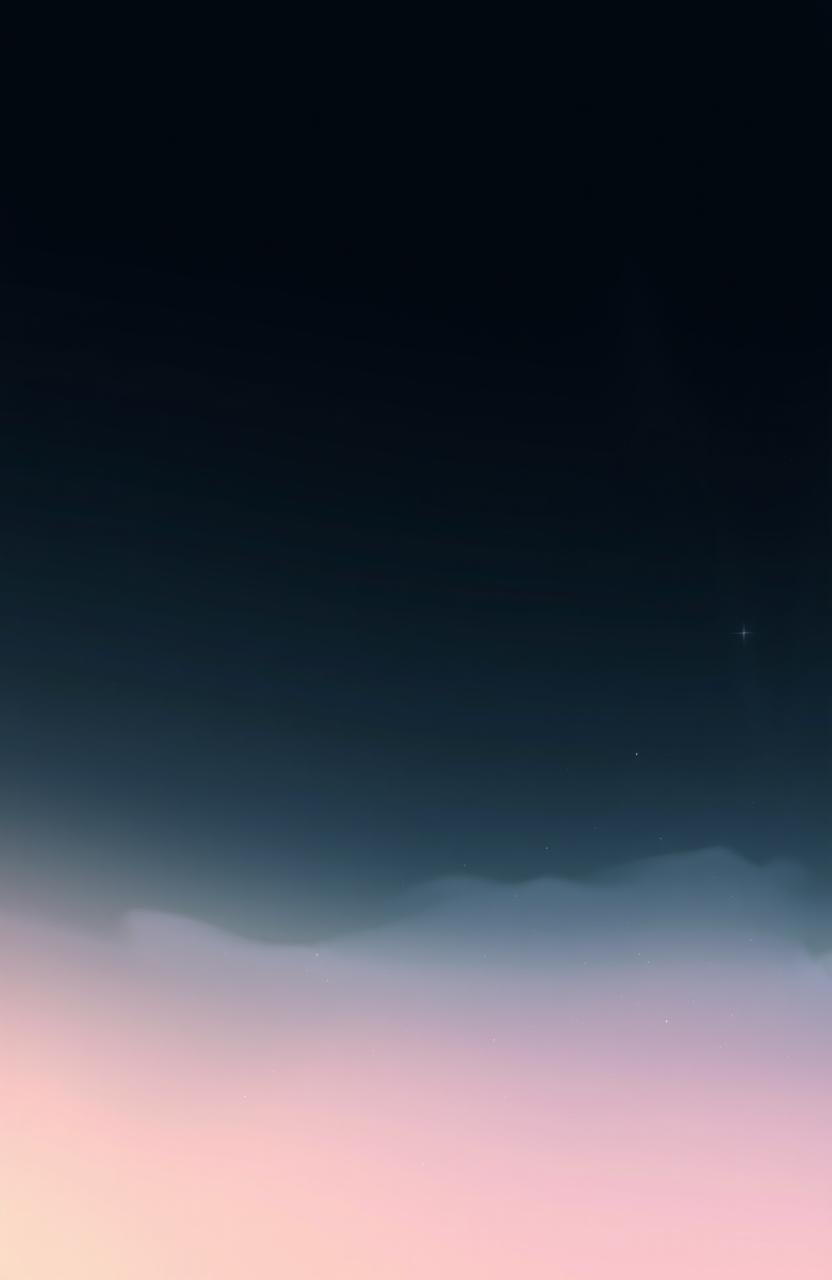 A surreal representation of nothingness, depicting an infinite void with a gentle gradient of colors shifting from deep black to soft pastels, creating an ethereal atmosphere