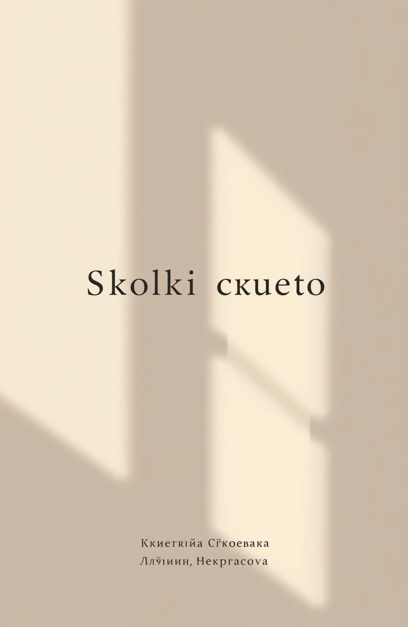 A minimalist book cover design for a poetry collection titled "Осколки света" ("Shards of Light"), written by Екатерина Некрасова