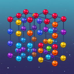 An illustration of a space lattice consisting of 4 simple unit cells