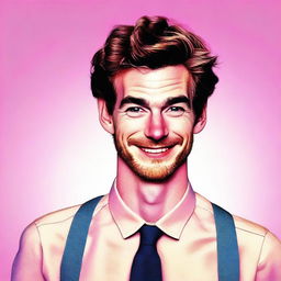 This is a high-quality digital art image featuring Andrew Garfield