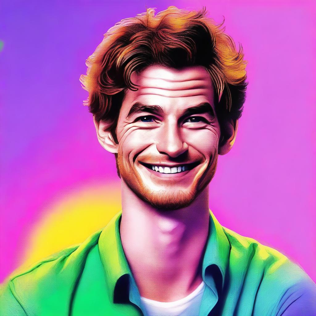 This is a high-quality digital art image featuring Andrew Garfield