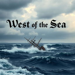 A captivating scene of a vast, tumultuous sea under a dramatic sky