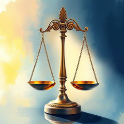 A beautifully rendered image of a law scale symbolizing justice and hope