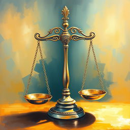 An artistic representation of a law scale symbolizing justice and hope